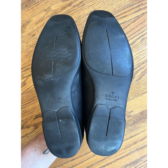 Gucci Black Leather Slip On Slide Loafers Shoes  Mens Size 9 main image 7
